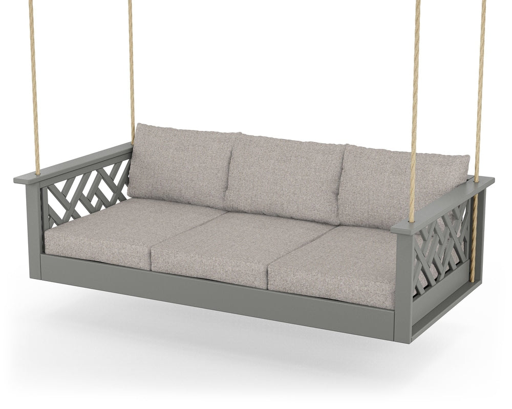 Chippendale Daybed Swing - Slate Grey / Weathered Tweed