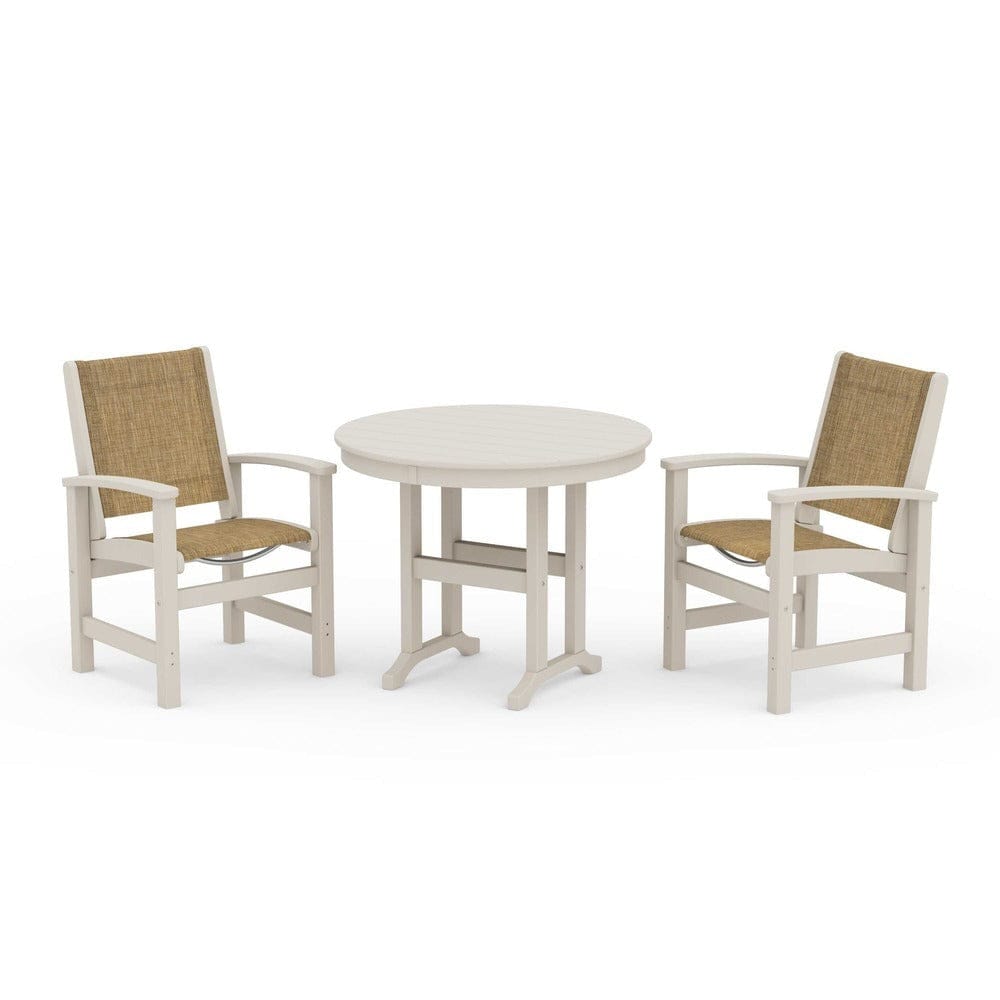 POLYWOOD® - Coastal 3-Piece Round Dining Set - PWS1327 Outdoor Furniture POLYWOOD®