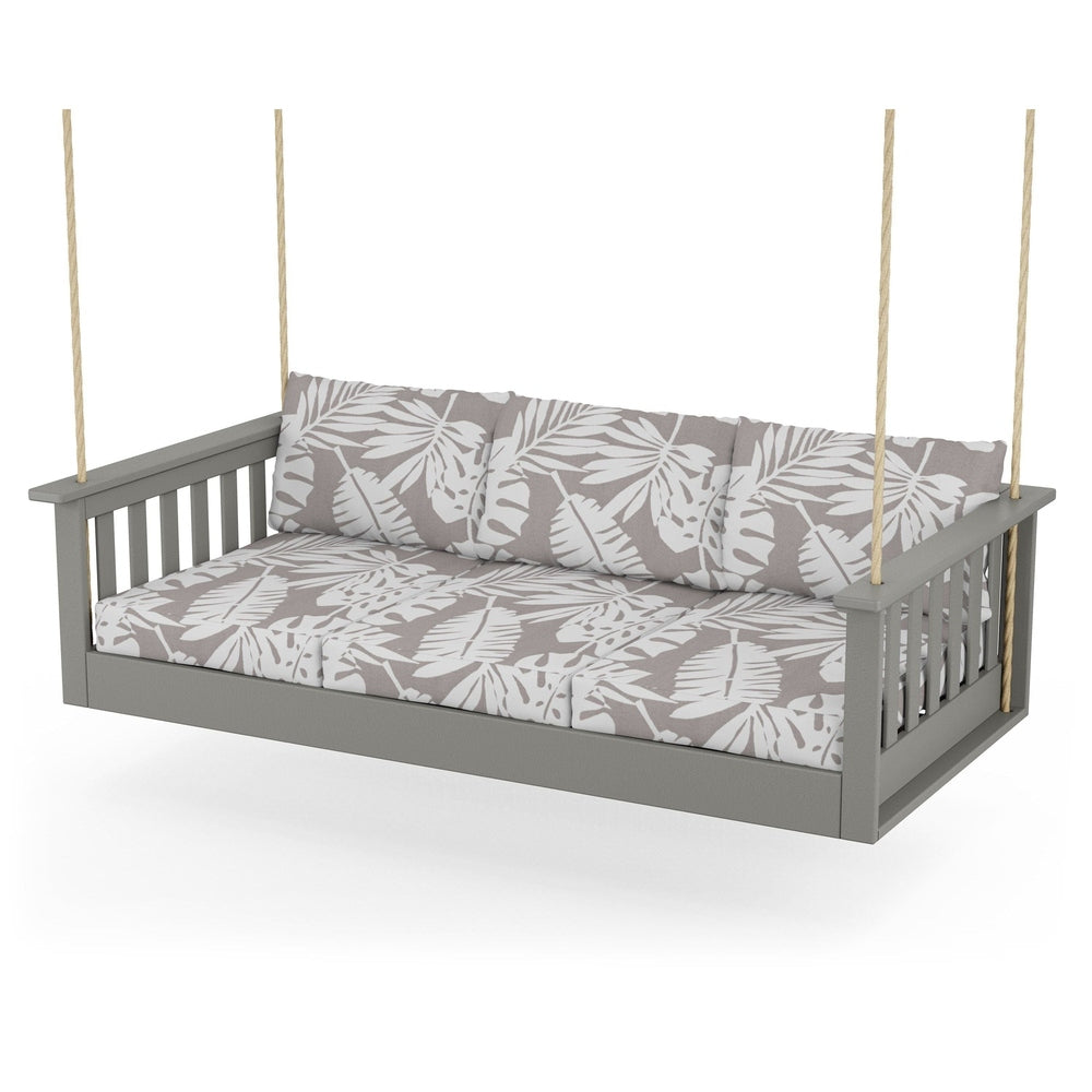 Vineyard Daybed Swing - Slate Grey / Leaf Grey Mist