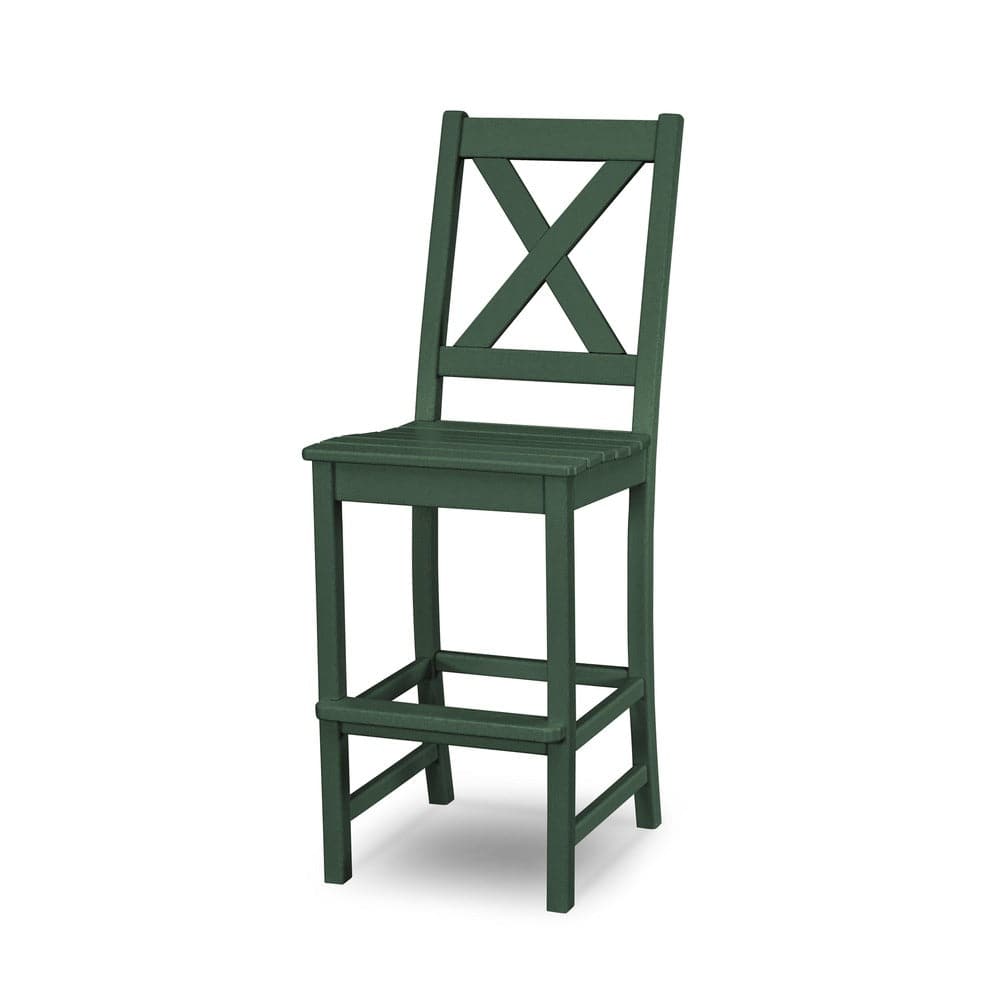 POLYWOOD®Braxton Bar Side Chair - Green TGD182GR