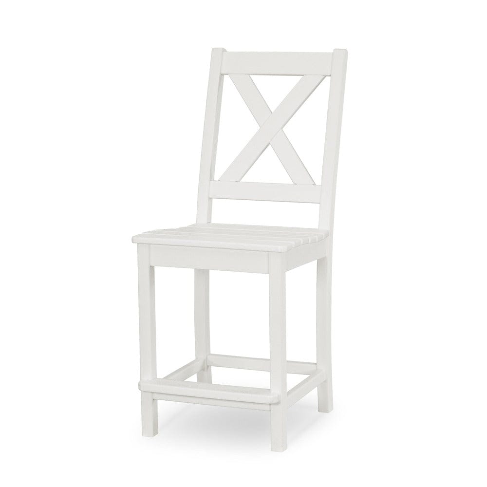 POLYWOOD® Braxton Counter Side Chair - Vintage White TGD181VWH