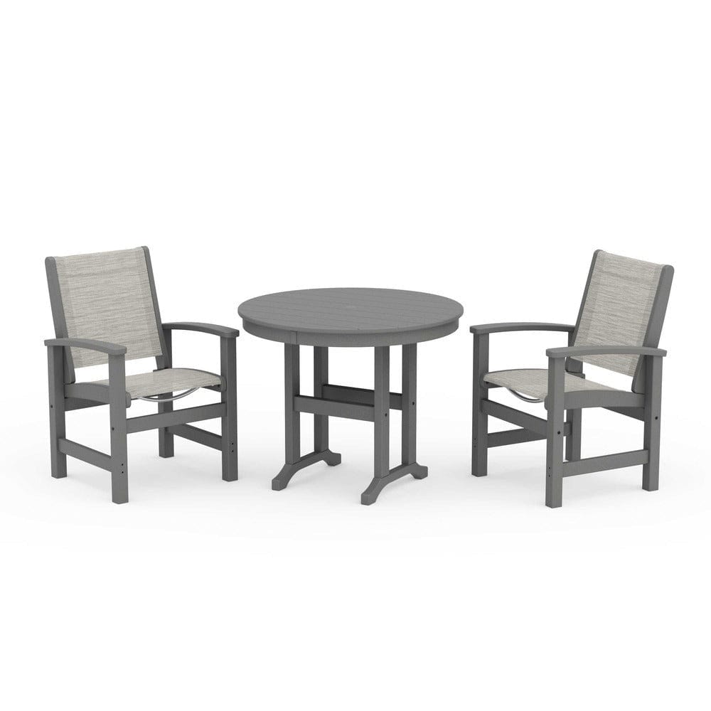 POLYWOOD® - Coastal 3-Piece Round Dining Set - PWS1327