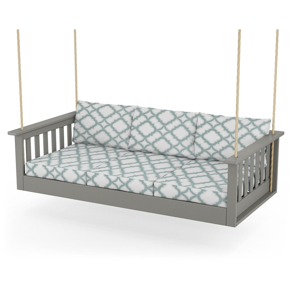 Vineyard Daybed Swing - Slate Grey / Trellis Glacier Spa