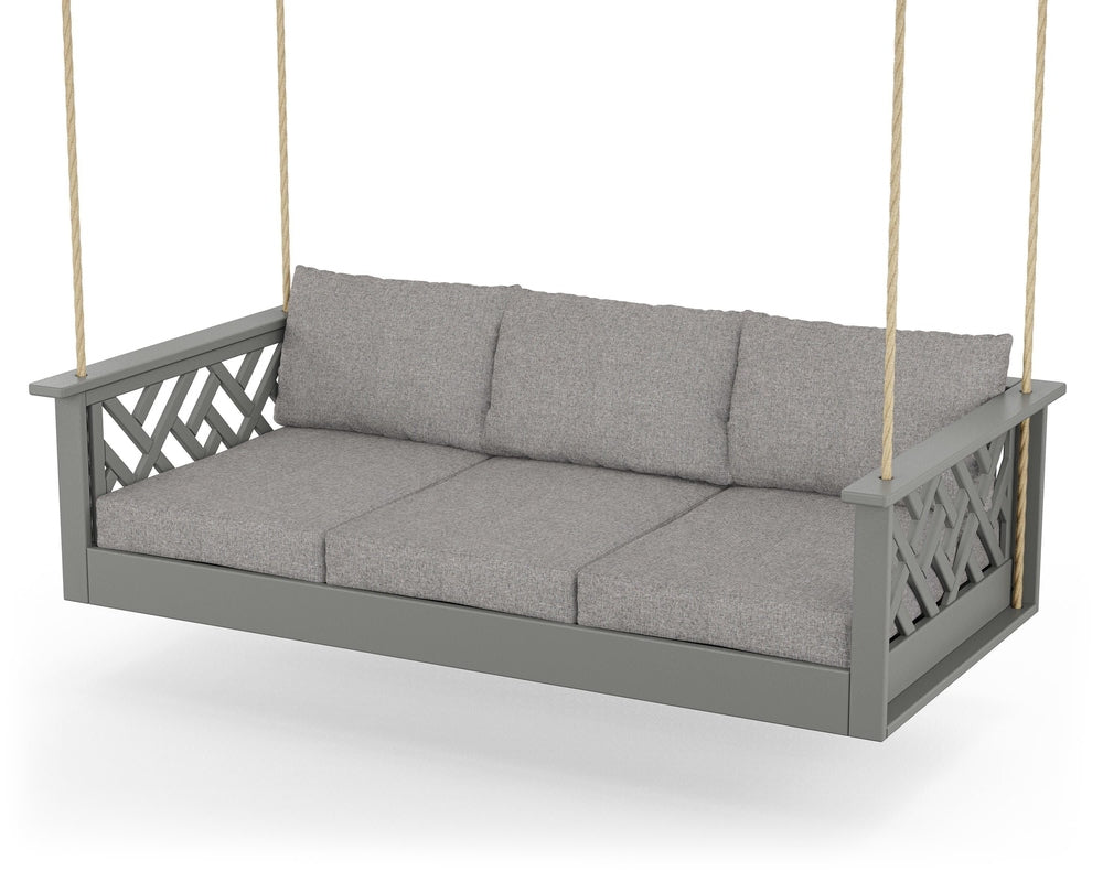 Chippendale Daybed Swing - Slate Grey / Grey Mist