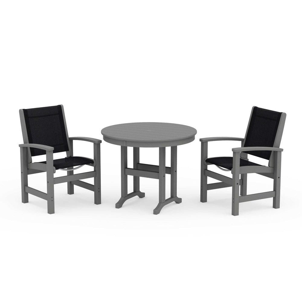 POLYWOOD® - Coastal 3-Piece Round Dining Set - PWS1327 Outdoor Furniture POLYWOOD®