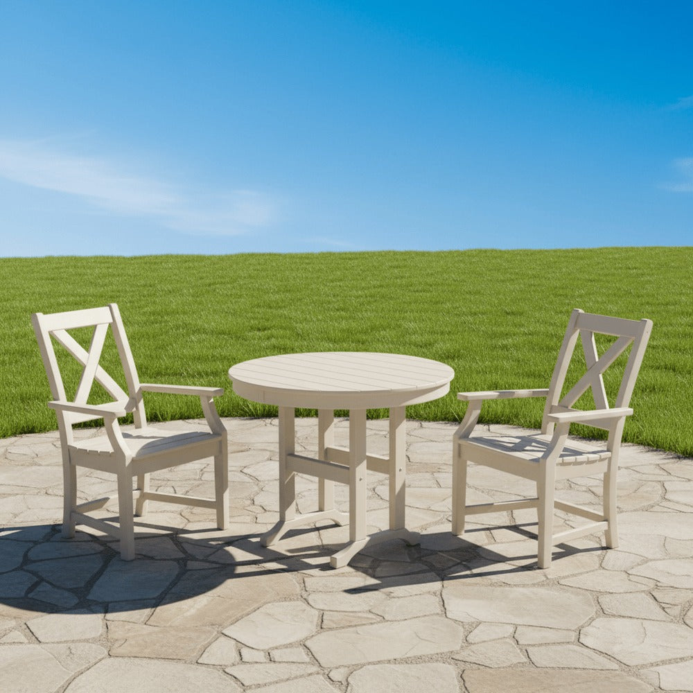 POLYWOOD® Braxton 3-Piece Round Dining Set 1321-1