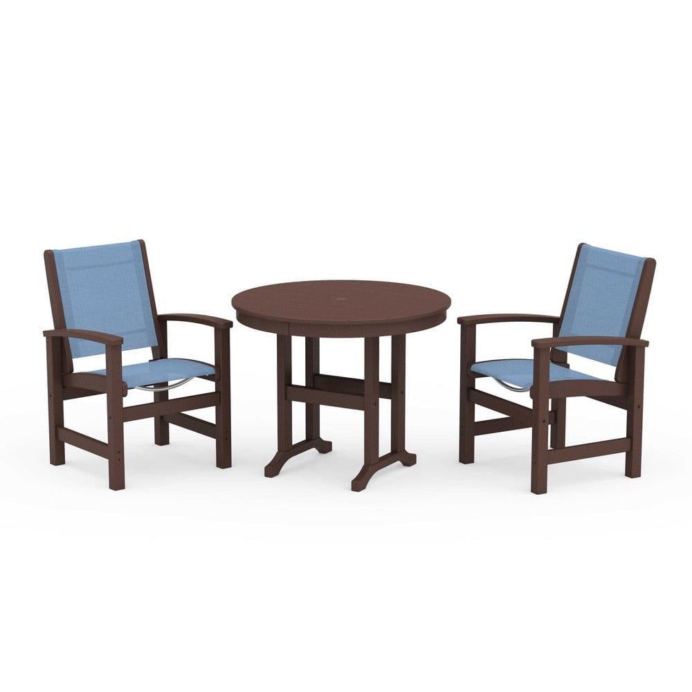 POLYWOOD® - Coastal 3-Piece Round Dining Set - PWS1327 Outdoor Furniture POLYWOOD®