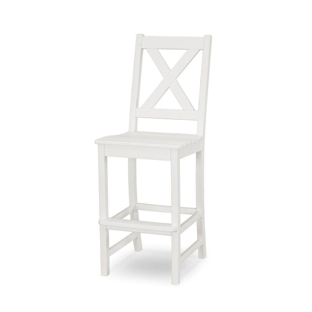 POLYWOOD®Braxton Bar Side Chair - White TGD182WH