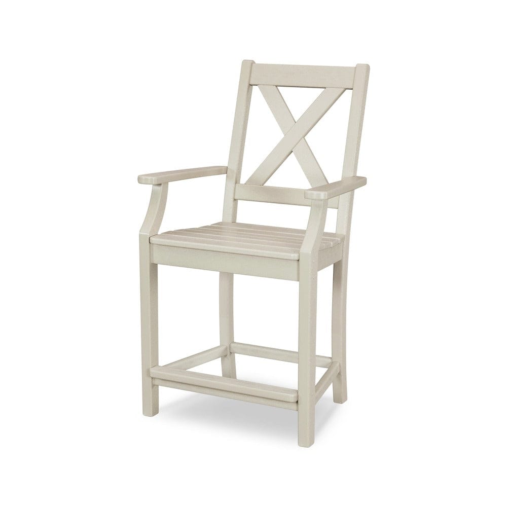 POLYWOOD® Braxton Counter Arm Chair - Sand TGD281SA