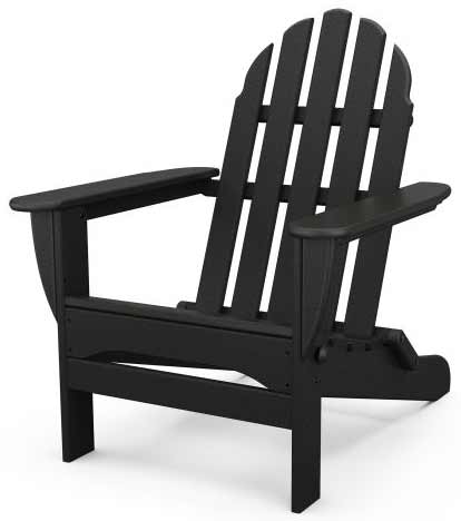 Folding Adirondack Chair by Polywood - Black