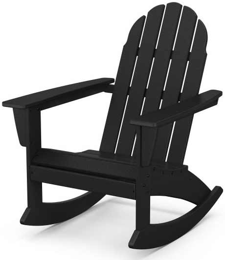 POLYWOOD® Adirondack Rocking Chair - Vineyard - Black