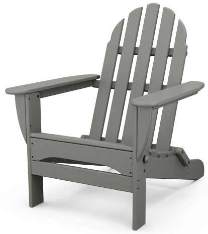 Folding Adirondack Chair by Polywood - Grey