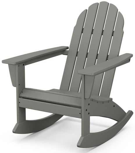 POLYWOOD® Adirondack Rocking Chair - Vineyard - Grey