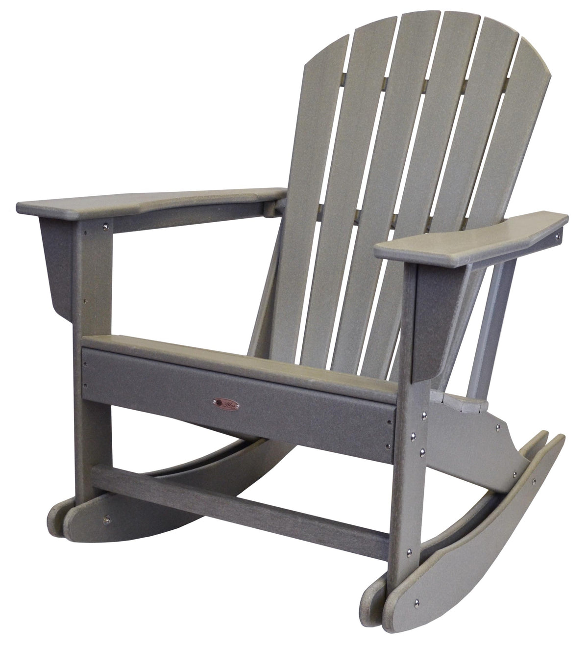 Atlas Patio Furniture - Surf City Poly Adirondack Rocking Chair - Grey
