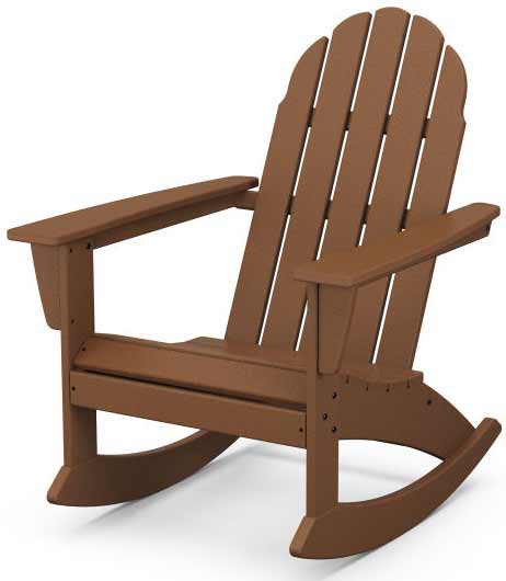 POLYWOOD® Adirondack Rocking Chair - Vineyard - Teak