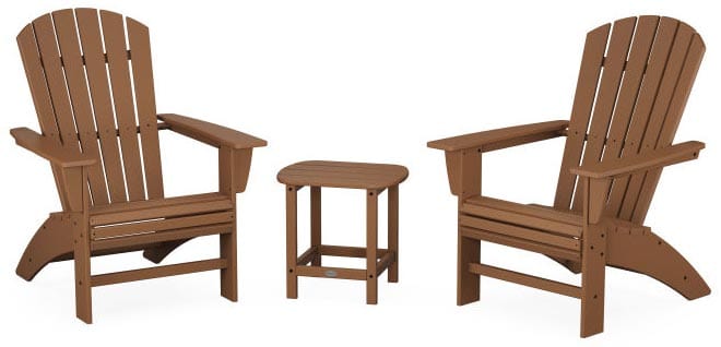 POLYWOOD® Nautical 3-Piece Curveback Adirondack Set - PWS419-1 Adirondack Chair POLYWOOD®