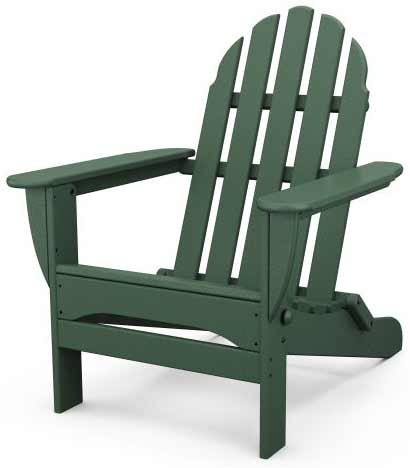 Folding Adirondack Chair by Polywood - Green