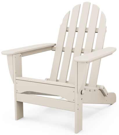Folding Adirondack Chair by Polywood - Sand