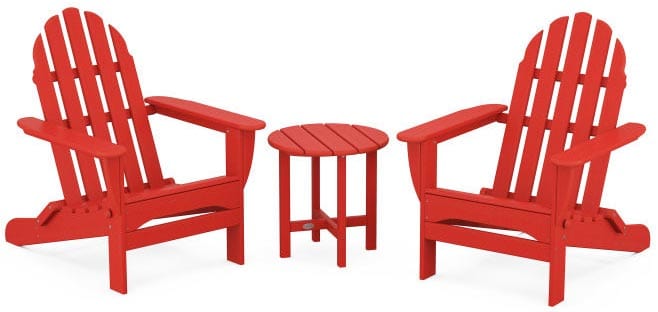 POLYWOOD® Classic Folding Adirondack 3-Piece Set - PWS214-1 Adirondack Chair POLYWOOD®