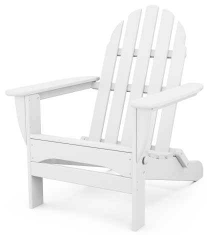 Folding Adirondack Chair by Polywood - White