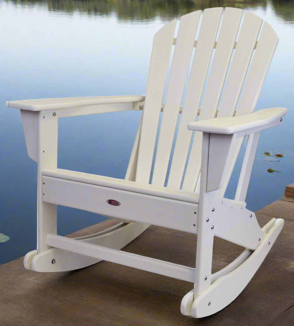 Atlas Patio Furniture - Surf City Poly Adirondack Rocking Chair - White