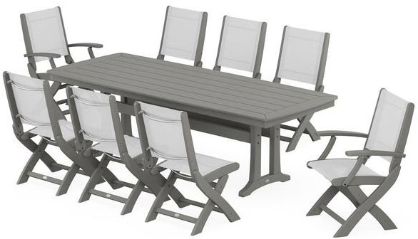 Polywood® Dining Set - Coastal Collection - Grey