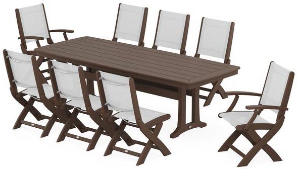 Polywood® Dining Set - Coastal Collection - Mahogany