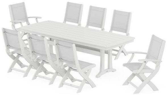 Polywood® Dining Set - Coastal Collection - White
