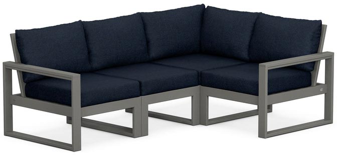 POLYWOOD® - Edge 4-Piece Modular Deep Seating Set - PWS521-2