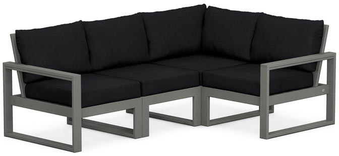 POLYWOOD® - Edge 4-Piece Modular Deep Seating Set - PWS521-2