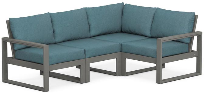 POLYWOOD® - Edge 4-Piece Modular Deep Seating Set - PWS521-2