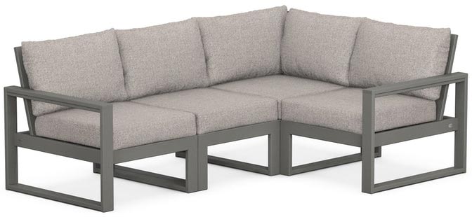 POLYWOOD® - Edge 4-Piece Modular Deep Seating Set - PWS521-2