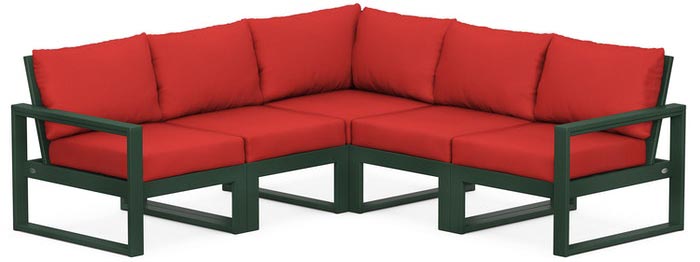 POLYWOOD® Deep Seating Set - Edge 5-Piece Modular - PWS522-2