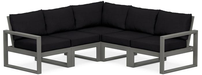 POLYWOOD® Deep Seating Set - Edge 5-Piece Modular - PWS522-2