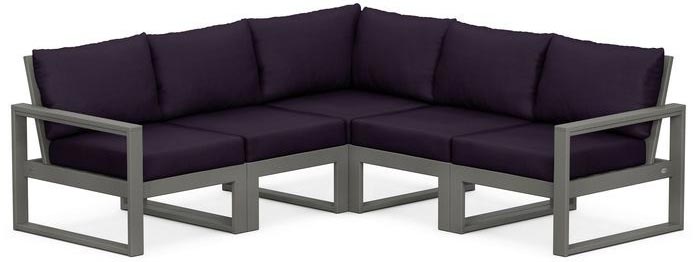 POLYWOOD® Deep Seating Set - Edge 5-Piece Modular - PWS522-2