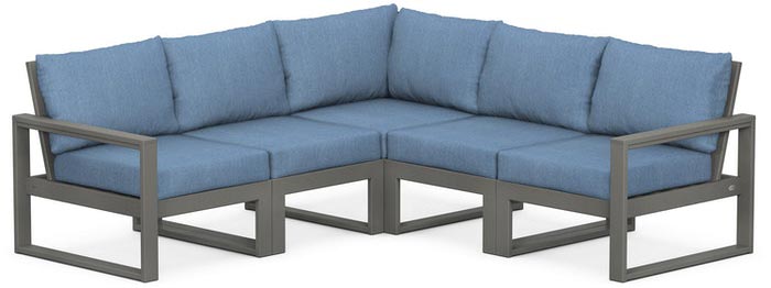 POLYWOOD® Deep Seating Set - Edge 5-Piece Modular - PWS522-2