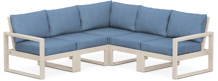 POLYWOOD® Deep Seating Set - Edge 5-Piece Modular - PWS522-2