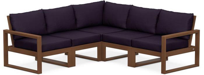 POLYWOOD® Deep Seating Set - Edge 5-Piece Modular - PWS522-2