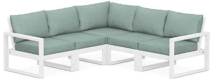 POLYWOOD® Deep Seating Set - Edge 5-Piece Modular - PWS522-2