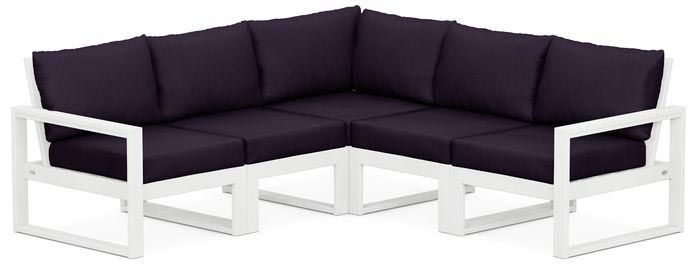 POLYWOOD® Deep Seating Set - Edge 5-Piece Modular - PWS522-2