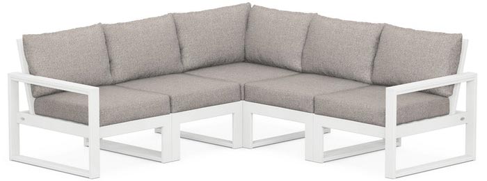 POLYWOOD® Deep Seating Set - Edge 5-Piece Modular - PWS522-2