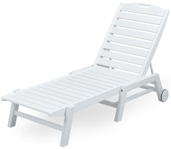 POLYWOOD® Nautical Chaise with Wheels - NAW2280