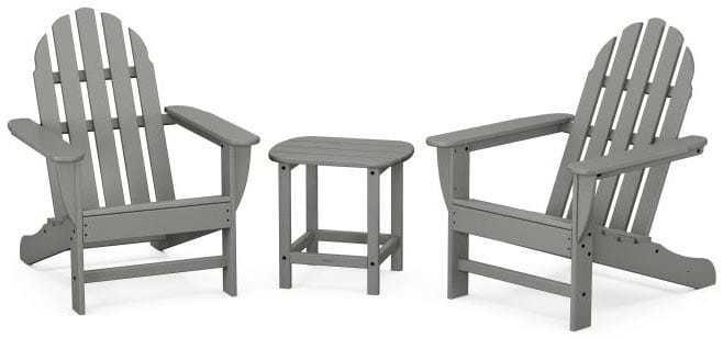 POLYWOOD® Classic Adirondack 3-Piece Set with South Beach 18" Side Table - PWS697-1 Adirondack Chair POLYWOOD®