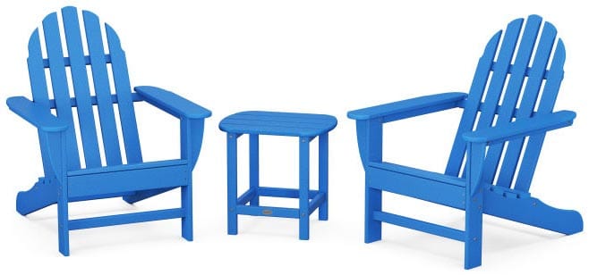 POLYWOOD® Classic Adirondack 3-Piece Set with South Beach 18" Side Table - PWS697-1 Adirondack Chair POLYWOOD®
