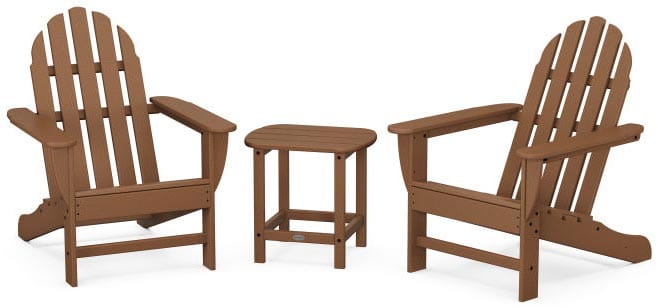 POLYWOOD® Classic Adirondack 3-Piece Set with South Beach 18" Side Table - PWS697-1 Adirondack Chair POLYWOOD®
