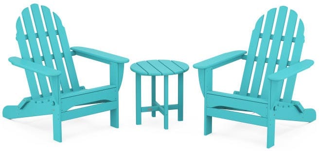 POLYWOOD® Classic Folding Adirondack 3-Piece Set - PWS214-1 Adirondack Chair POLYWOOD®