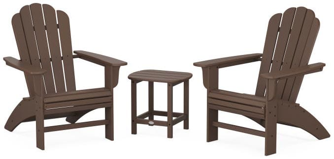 POLYWOOD® Country Living Curveback Adirondack Chair 3-Piece Set - PWS826-1 Adirondack Chair POLYWOOD®