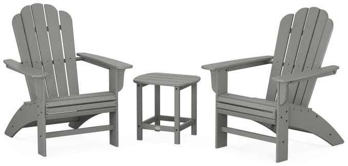 POLYWOOD® Country Living Curveback Adirondack Chair 3-Piece Set - PWS826-1 Adirondack Chair POLYWOOD®
