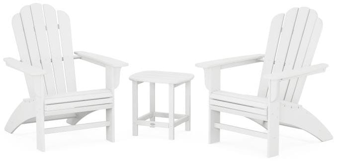 POLYWOOD® Country Living Curveback Adirondack Chair 3-Piece Set - PWS826-1 Adirondack Chair POLYWOOD®