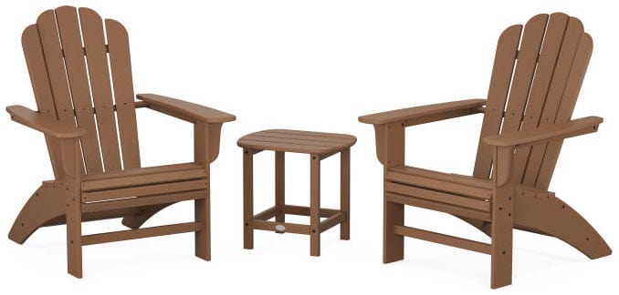 POLYWOOD® Country Living Curveback Adirondack Chair 3-Piece Set - PWS826-1 Adirondack Chair POLYWOOD®
